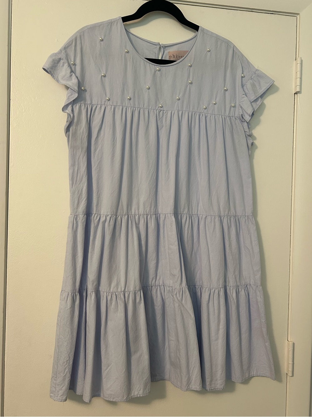 Philosophy Babydoll Dress with Pearls